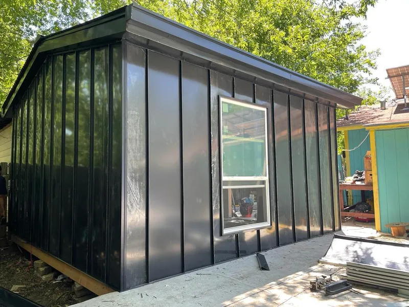 Black standing seam metal wall panels for Metal Roof Installation in Wilbraham